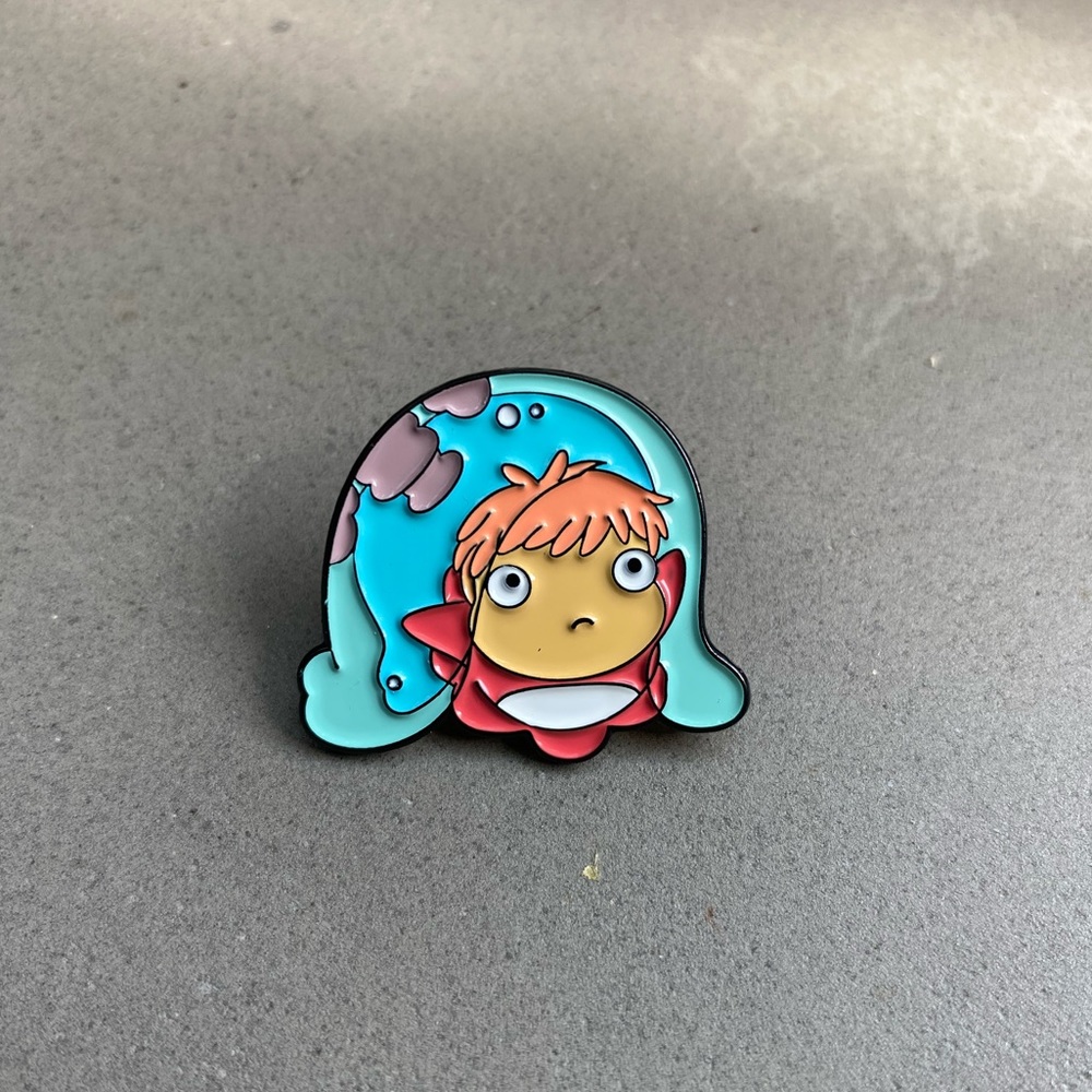 Ponyo Metal Pin Lapel Brooch Hayao Miyazaki Studio Ghibli